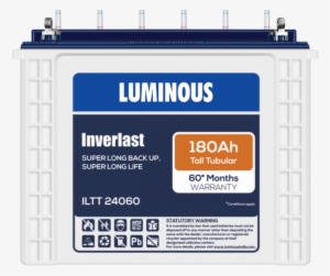 Inverlast - Iltt - Luminous 180ah Battery Price