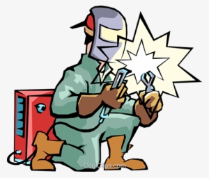 Welder Royalty Free Vector Clip Art Illustration - Clipart Welding Transparent Background