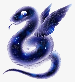 Galaxy Snake - Snake With Wings Png