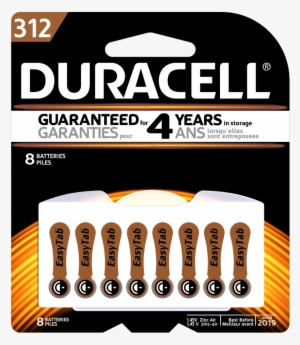 Hearing Aid Batteries - Duracell Easytab 312 Battery - Pr41 - Zinc Air