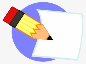 Pencil And Paper Clip Art - Pencil On Paper Clipart