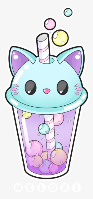 Cute Cat Bubble Tea Commissions Open By - Cute Cat Bubble Tea