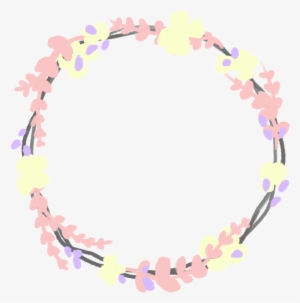 January One Of The Rejected Floral Borders I Had Been - Watercolor Pink Wreath Flowers Png