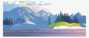 Forest Stock Illustration Clip Art Blue Sky - Mountain Forest Illustration