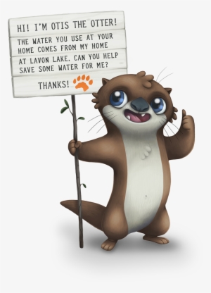 I'm Otis The Otter My Den Is Near Lavon Lake, - Hi Otter