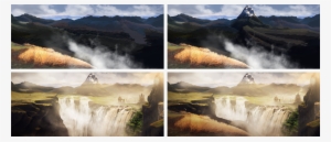 As Part Of A Small Matte-painting Project I Designed - Waterfall