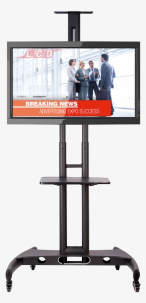 Awesome Portable Tv Stand School Monitor Stand On Wheels - Tv Stand Png