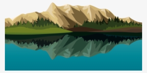 Cartoon Mountain Lake Clipart Lake - Mountains Cartoon Hd Png