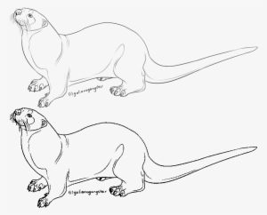 Free Otter Lineart By Galianogangster On Deviantart - Line Art