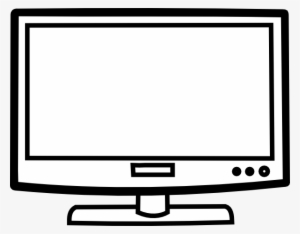 Royalty Free Collection Of Black And White High - Television Clipart Black And White