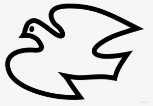 Dove Silhouette Page Of Clipartblack Com Animal - Simple Black And White Dove