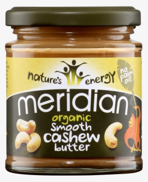 Org Cashew Butter 170g Front - Meridian Smooth Almond Butter