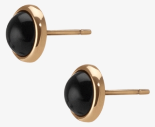 Black Stone Circle Earring Aurate New York