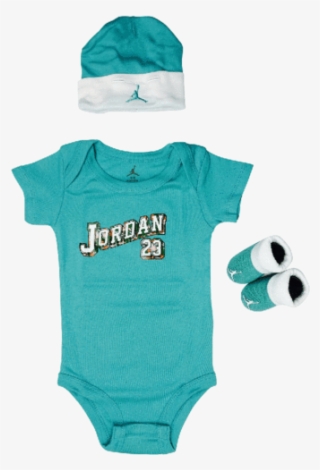 Jordan Baby Clothes 3 Piece Set Teal Jordan 23 Size