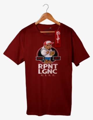 Mascot Logo Tee In Dark Red