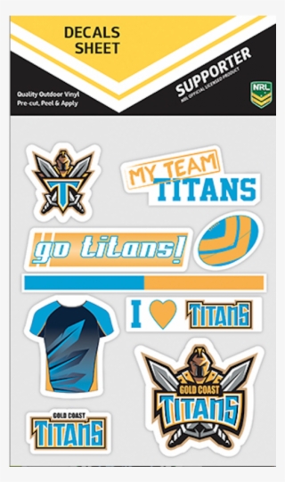 Gold Coast Titans Nrl Mixed Logo Car Decals