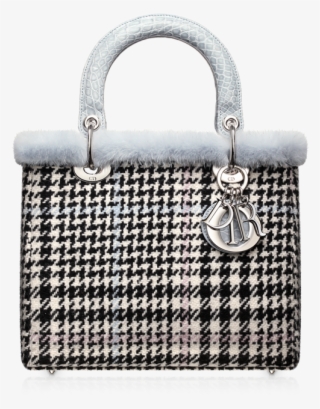 Dior Black And Blue Porcelain Tweed/crocodile/mink