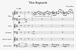 Thor Ragnarok Main Theme Sheet Music For Piano, Flute,