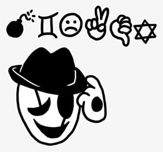 Black And White Black And White Text Nose Head Font
