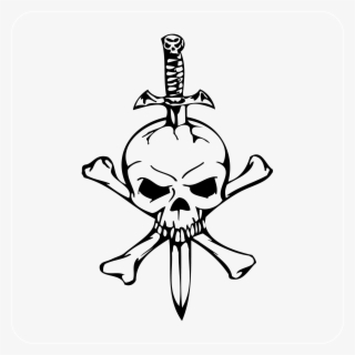 Skull With Sword Decal
