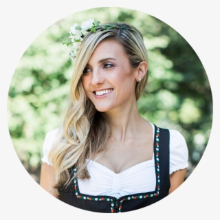 Dirndl Kitchen Author Sophie In Black Dirndl Dress