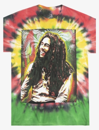 Bob Marley Spray Tie Dye T-shirt Mens Reggae Music