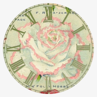 Wings Of Whimsy Clock Face Printable, Rose Clock, Background