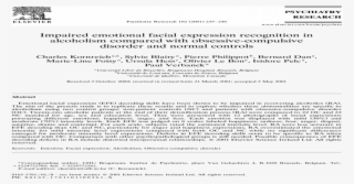 Impaired Emotional Facial Expression Recognition In