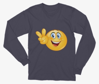 Unisex V Sign Emoji Long Sleeve T-shirt