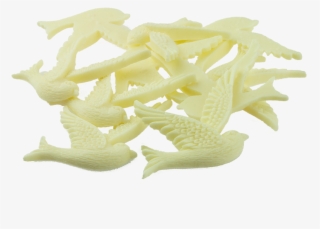 10 Large Ivory Dove Embellishments