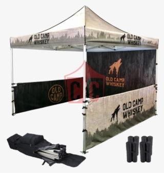 Tent Full Colour Design, Back Wall, 2 Half Walls, Wheel