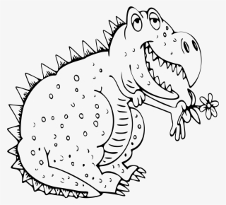 Dinosaur Outline Clipart Happy Dinosaur Outline