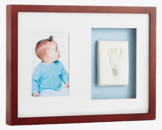 Baby Footprint Mahogany Frame