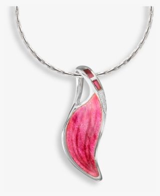 Nicole Barr Designs Sterling Silver Contour Necklace-pink