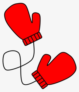 Mittens, Connected, Red, Png