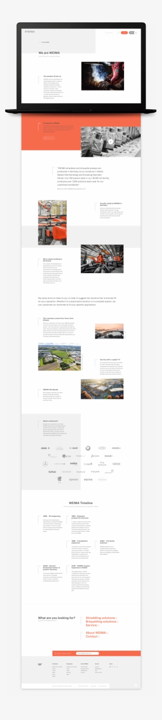 The Weima Maschinenbau About Page