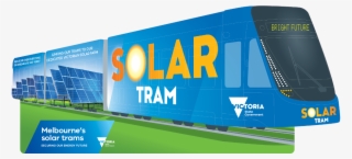 Image Of A Tram Highlighting That It Is Power By Solar