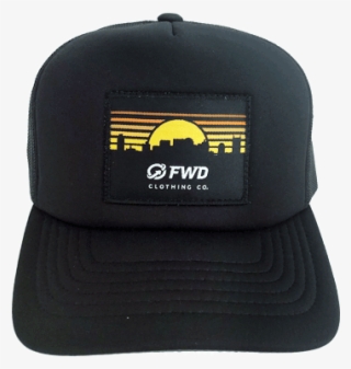 Fwd Skyline Sunset Patch Curved Polyfoam Trucker Hat