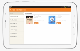 Add Textbooks Screen
