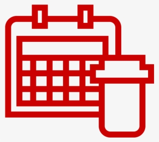 Icon Of Pill Bottle And Calendar