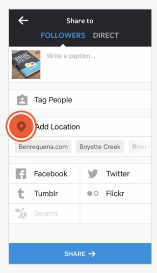 Add Location Instagram