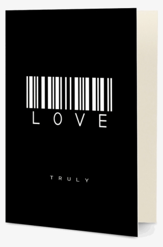 Dailyobjects Barcode Love Truly Black A6 Greeting Card