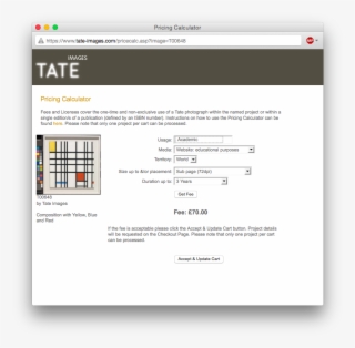 Tate Image Price For Mondrian's Composition In Yellow,