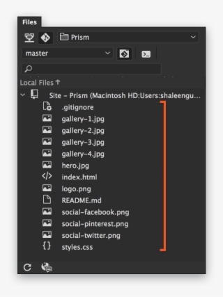 Files After Being Committed To The Git Repository