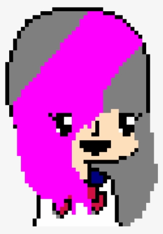 Chibi Yandere With Pink And Grey Popstar Hair