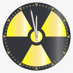 Radioactive Decay Nuclear Power Hazard Symbol Sticker - Nuclear Clipart