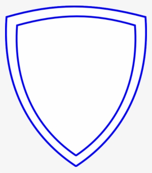 Shield Outline White Shield With Blue Outline Hi Png - Shield White Blue Png