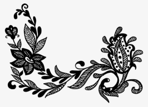 16 Flower Corner Vector Vol - Portable Network Graphics