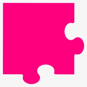 Corner Puzzle Piece Clip Art At Clker - Transparent Puzzle Piece Pink