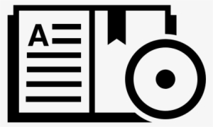 Open Book With Bookmark And Compact Disc Vector - Text